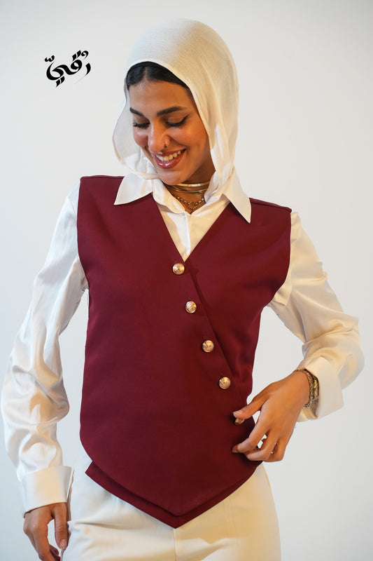 Burgundy vest