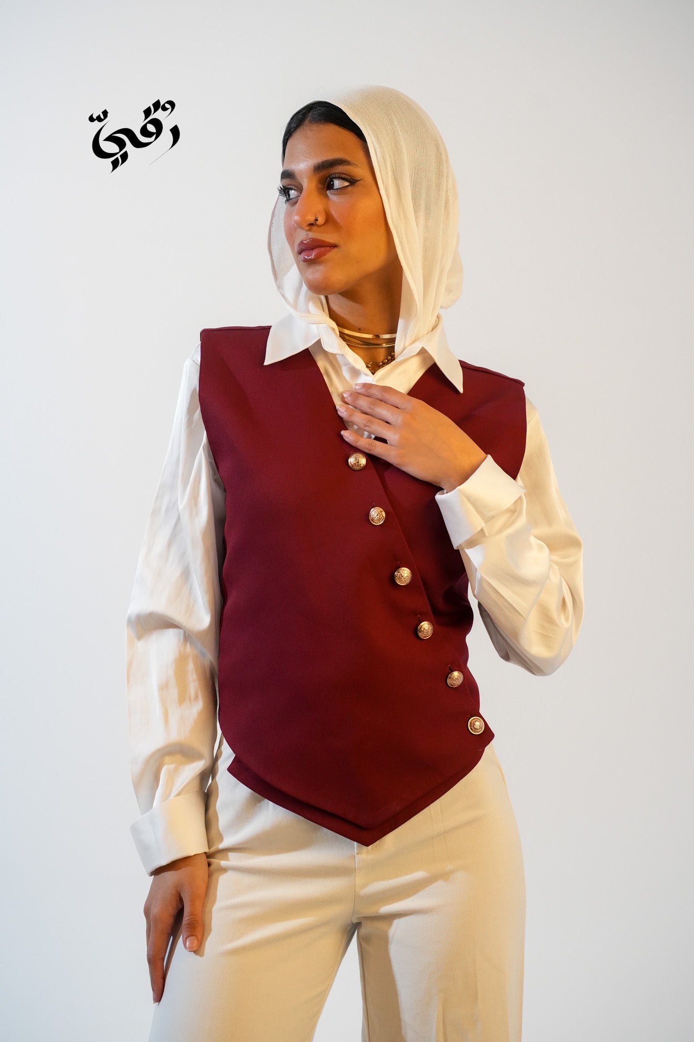 Burgundy vest